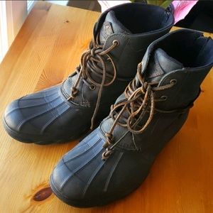 Sperry leather/rubber duck boots